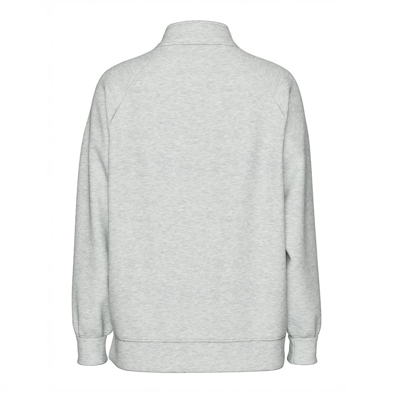 Pieces Dame Chilli Halv lynlås sweatshirt Light Grey Melange - Billede 2