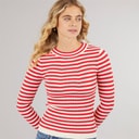Pieces Dame Crista O Hals Strikket Sweater Lollipop