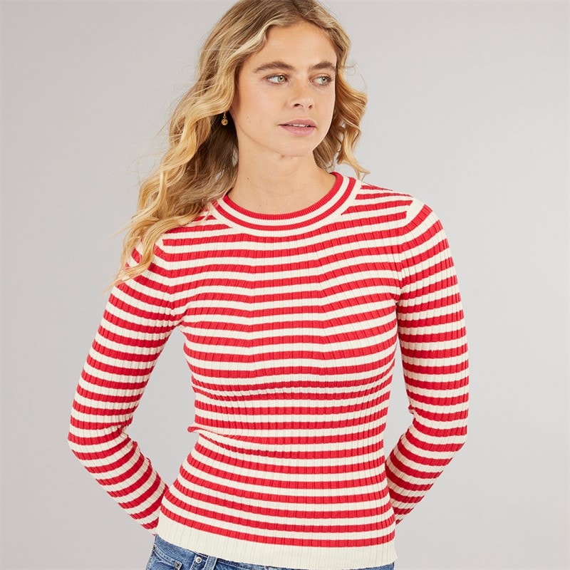 Pieces Dame Crista O Hals Strikket Sweater Lollipop