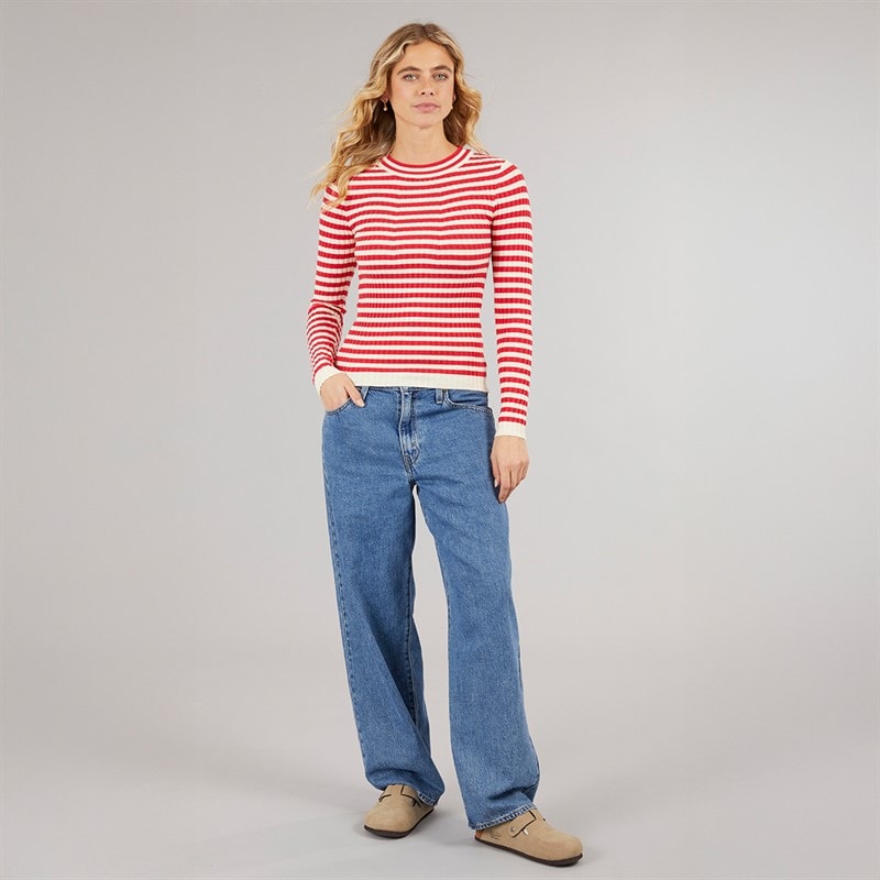 Pieces Dame Crista O Hals Strikket Sweater Lollipop - Billede 3