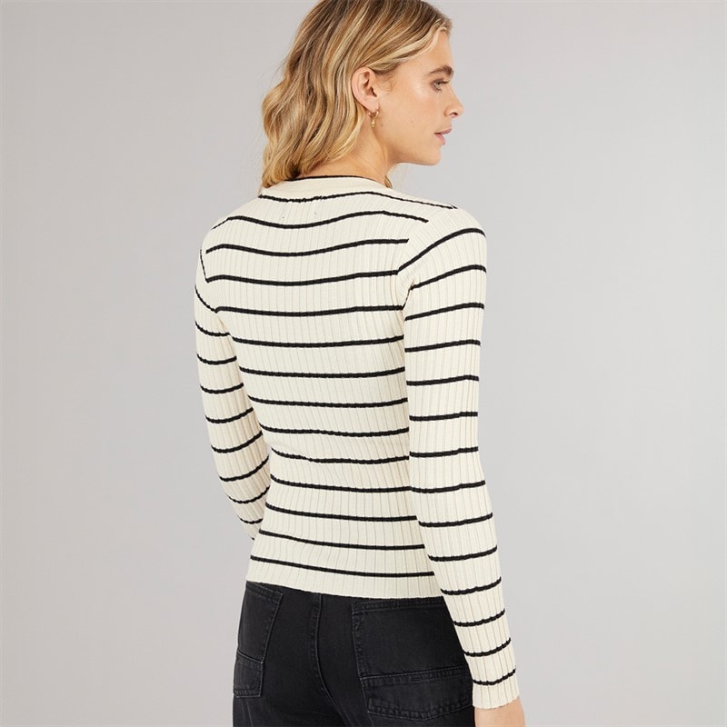 Pieces Dame Crista O Hals Strikket Sweater Birch - Billede 2