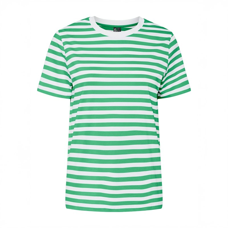 Pieces Dame Ria Stribet T-shirt Absinthe Green