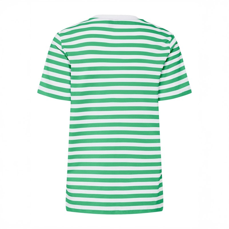 Pieces Dame Ria Stribet T-shirt Absinthe Green - Billede 2