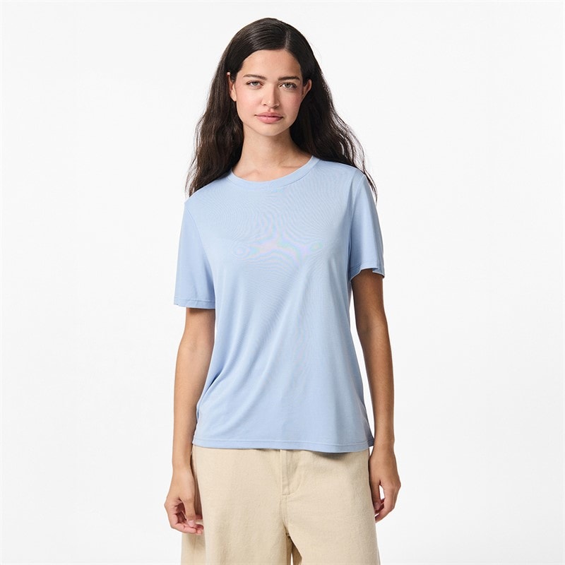 Pieces Dame Anora T Shirt Cashmere Blue - Billede 1