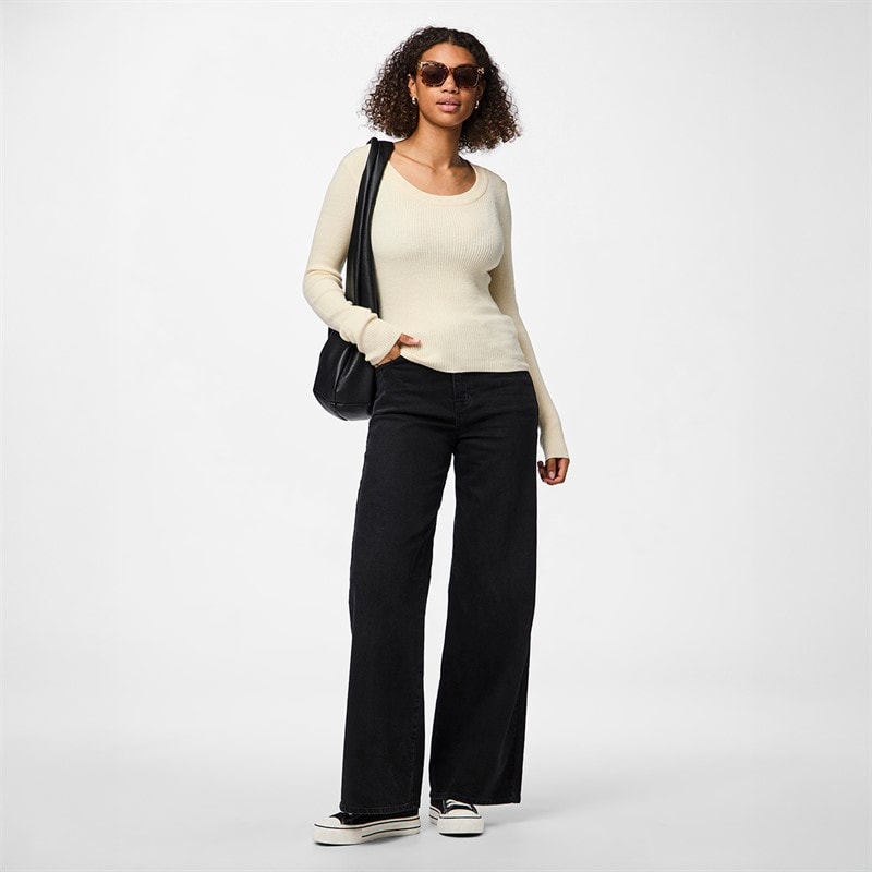 Pieces Dame Mira Strik Top Birch - Billede 2