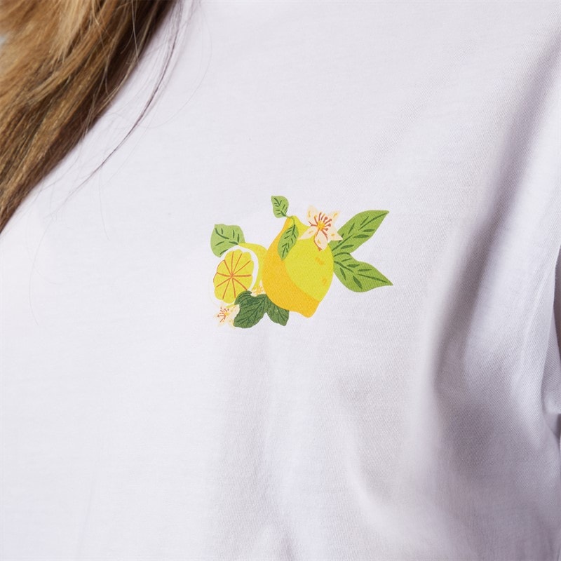 Pieces Dame oversized grafisk t-shirt White Lemon - Billede 5