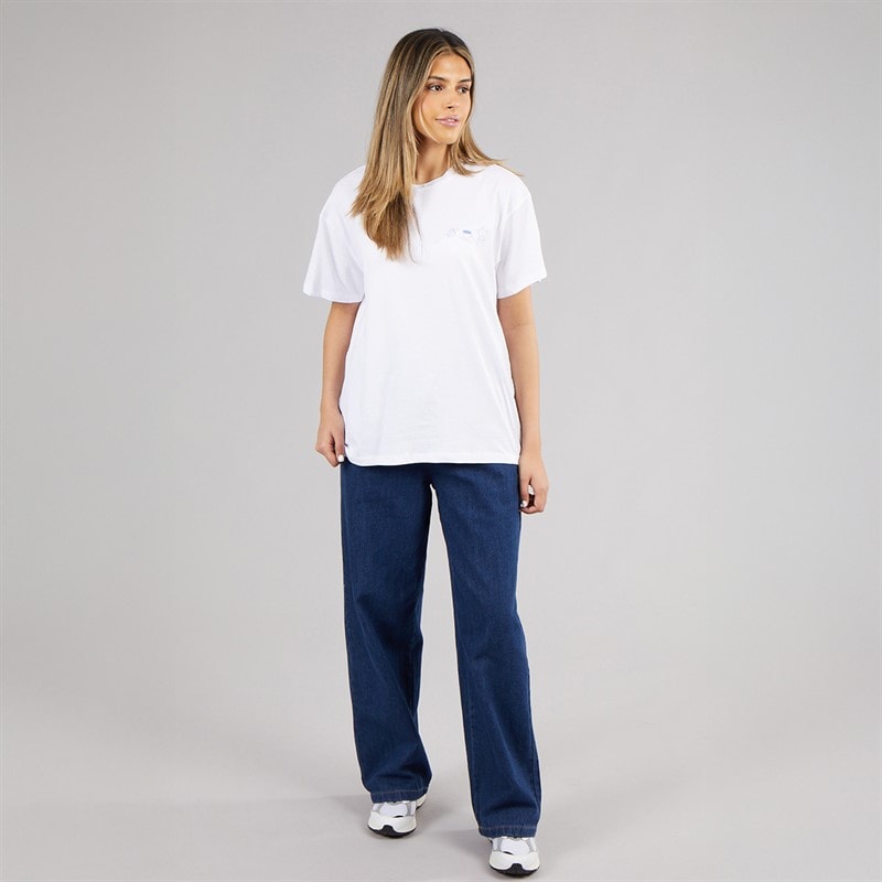 Pieces Dame oversized grafisk t-shirt White Coffee - Billede 4
