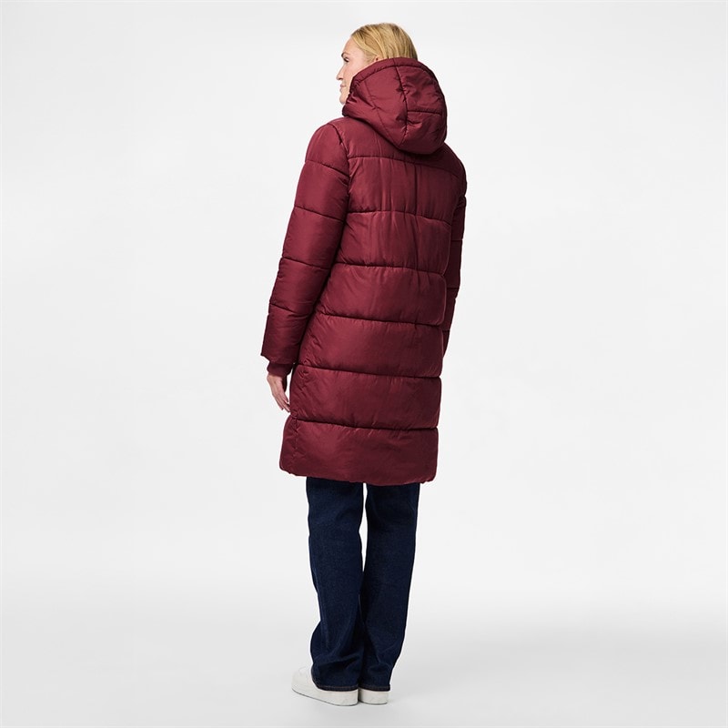 Pieces Dame Janni Lang Dunjakke Tawny Port - Billede 2