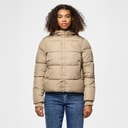 Pieces Dame Janni Kort Puf Jakke Silver Mink
