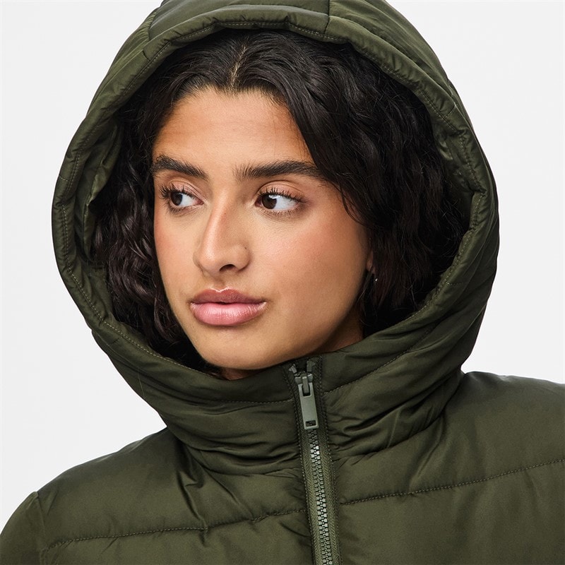Pieces Dame Janni Kort Puf Jakke Forest Night - Billede 3