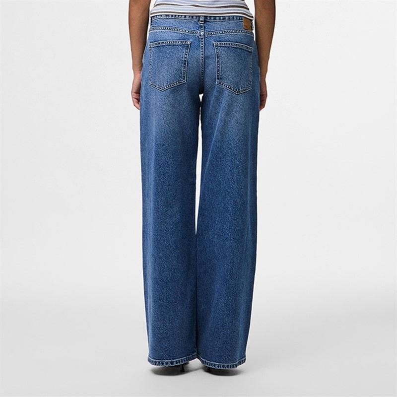 Pieces Dame Selma vide ben jeans Medium Blue Denim - Billede 2