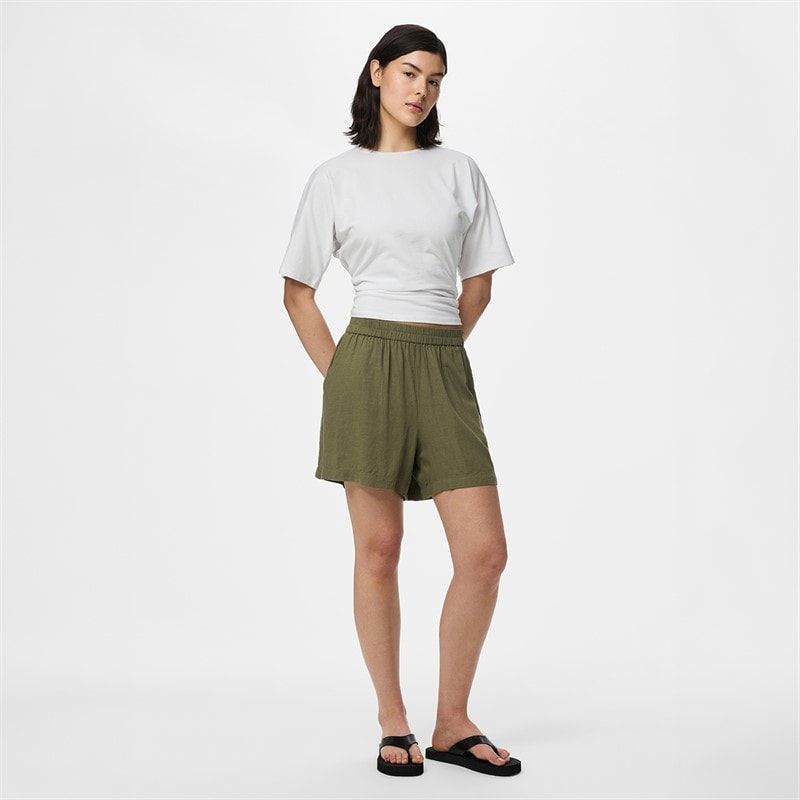 Pieces Kvinder Pia Shorts Deep Lichen Green - Billede 4