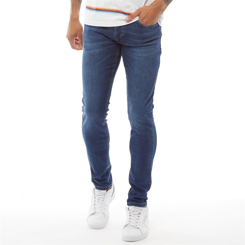 Crosshatch Herre Buraca Slim Fit Jeans Stonewash - Billede 1