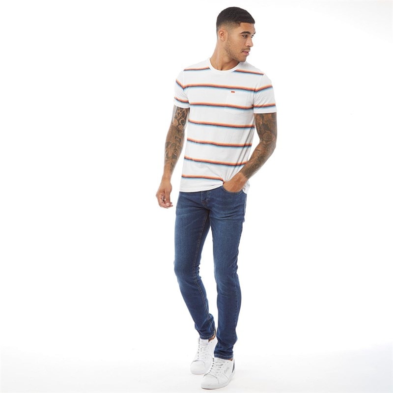 Crosshatch Herre Buraca Slim Fit Jeans Stonewash - Billede 3