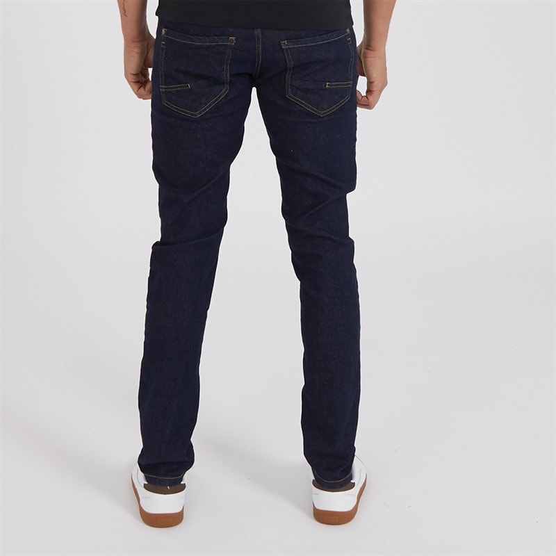 Crosshatch Herre Buraca Slim Fit Jeans Indigo - Billede 2