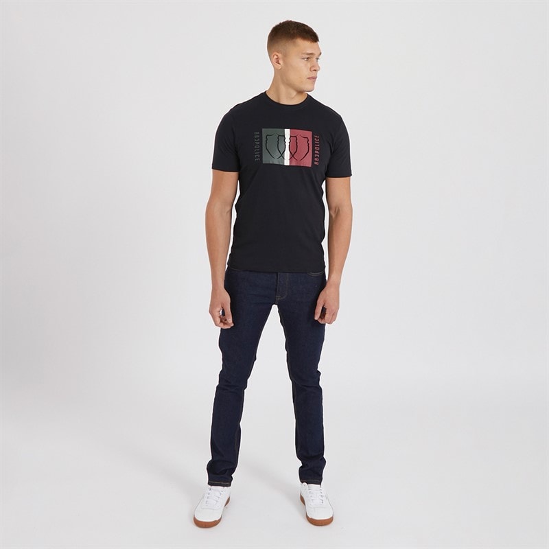 Crosshatch Herre Buraca Slim Fit Jeans Indigo - Billede 4