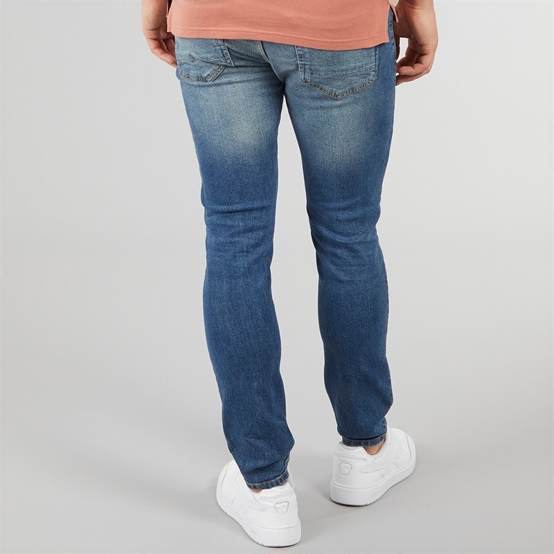 Crosshatch Herre Barbeck Slim Fit Jeans Stonewash - Billede 3