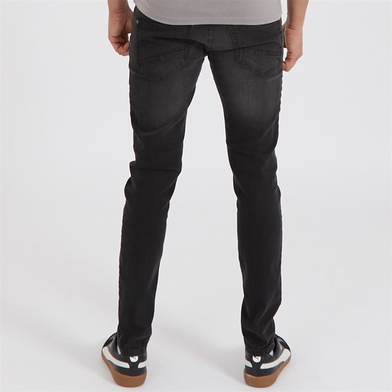 Crosshatch Herre Buraca Slim Jeans Vasket Sort - Billede 2