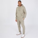 Crosshatch Herre Chelmere Hoodie og Joggers Sæt Mørk Sten