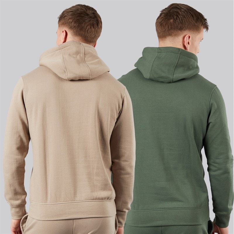 Crosshatch Herre Traymax Hættetrøje Kakigrøn - Billede 2
