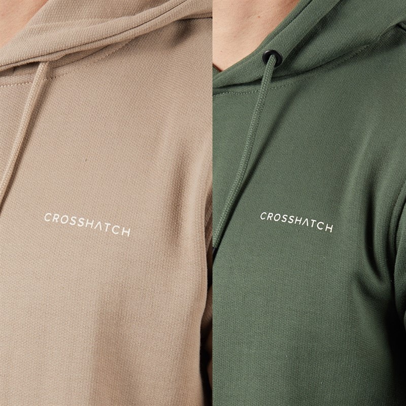 Crosshatch Herre Traymax Hættetrøje Kakigrøn - Billede 3