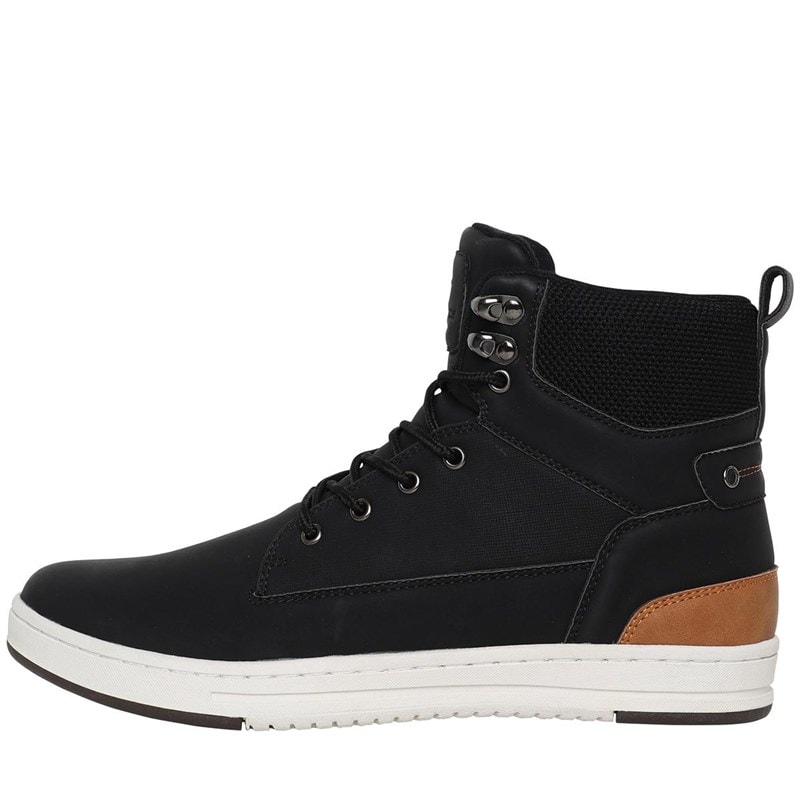 Crosshatch Herre Staiger Hi-Top Træningssko Sort - Billede 1