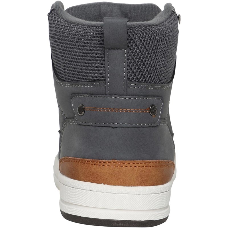 Crosshatch Herresko Staiger Høj Sneakers Grå - Billede 3