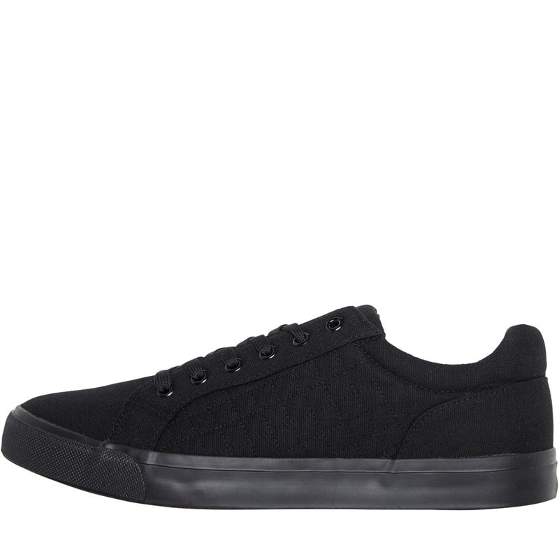 Crosshatch Herre Huseby Canvas Pumps Sort Mono - Billede 1