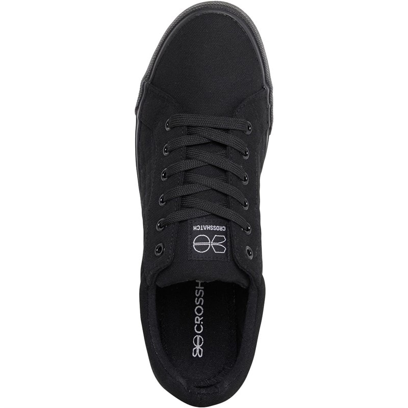 Crosshatch Herre Huseby Canvas Pumps Sort Mono - Billede 4