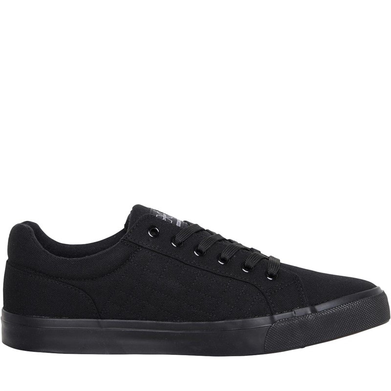 Crosshatch Herre Huseby Canvas Pumps Sort Mono - Billede 5