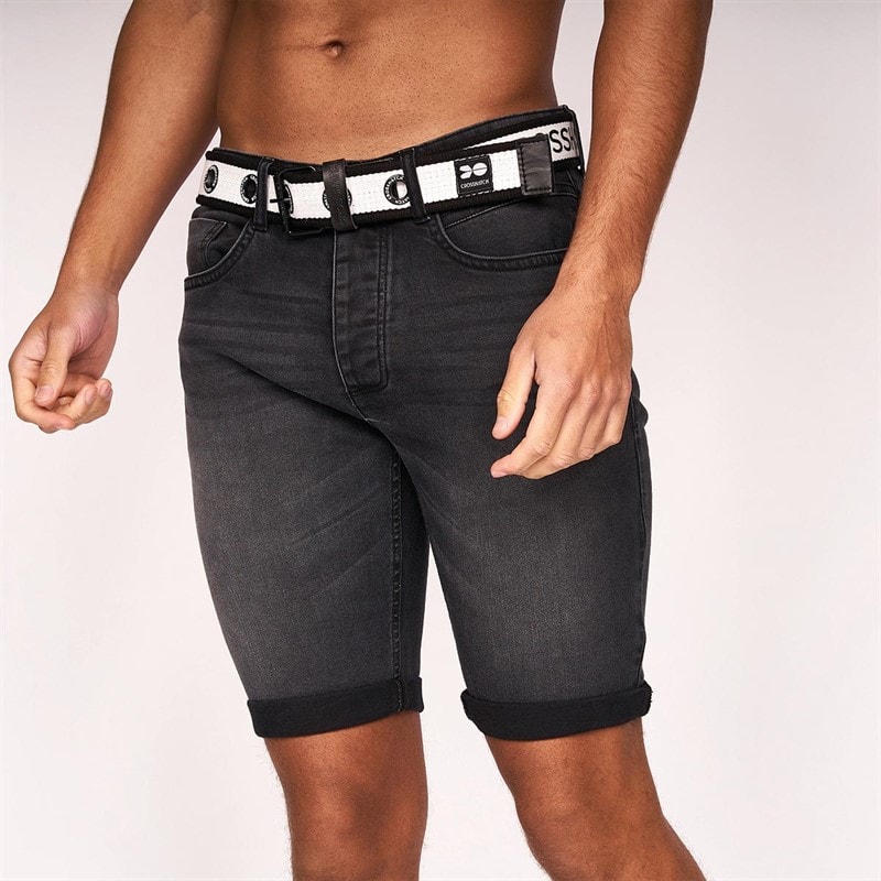 Crosshatch Herre Reesr Denimshorts Sort - Billede 1