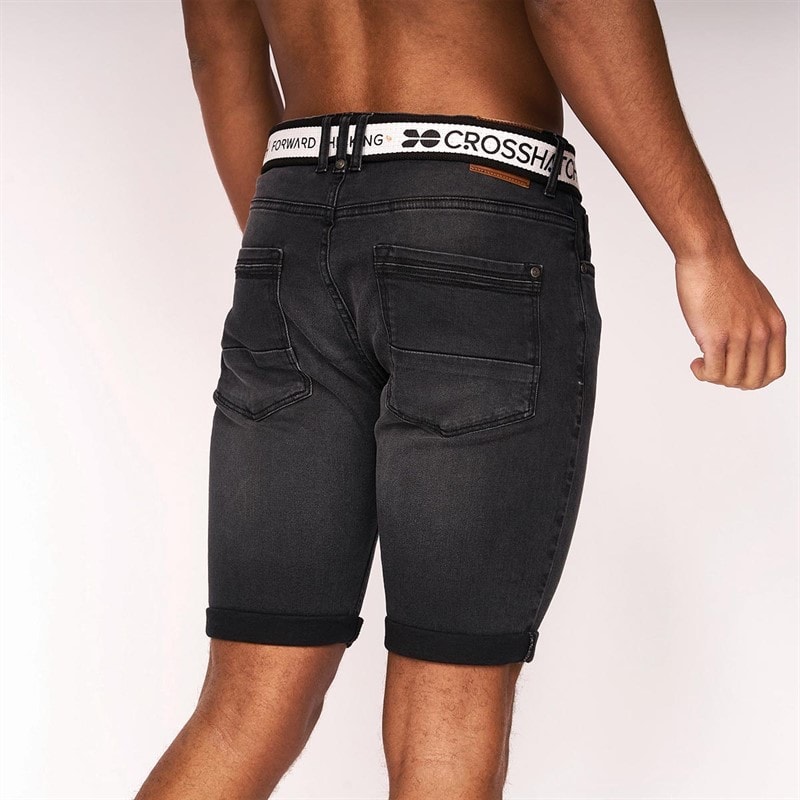Crosshatch Herre Reesr Denimshorts Sort - Billede 2