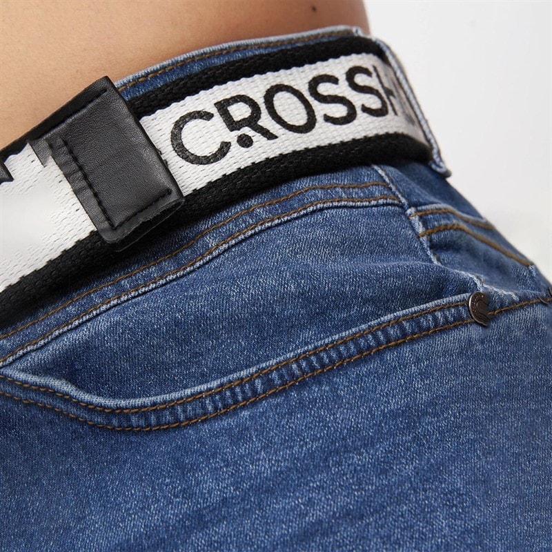 Crosshatch Herre Reestier Denim Shorts Mellem Vask - Billede 3
