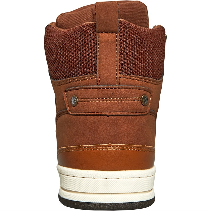 Crosshatch Herre Staiger Hi-Top Sneakers Brun - Billede 3
