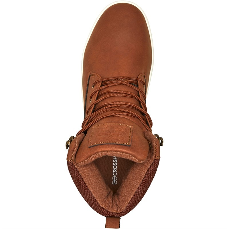 Crosshatch Herre Staiger Hi-Top Sneakers Brun - Billede 4