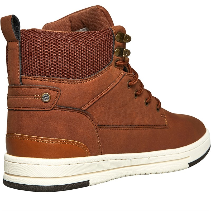 Crosshatch Herre Staiger Hi-Top Sneakers Brun - Billede 5