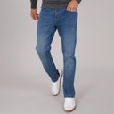 Crosshatch Herre Bandol Jeans Med Lige Ben Blå