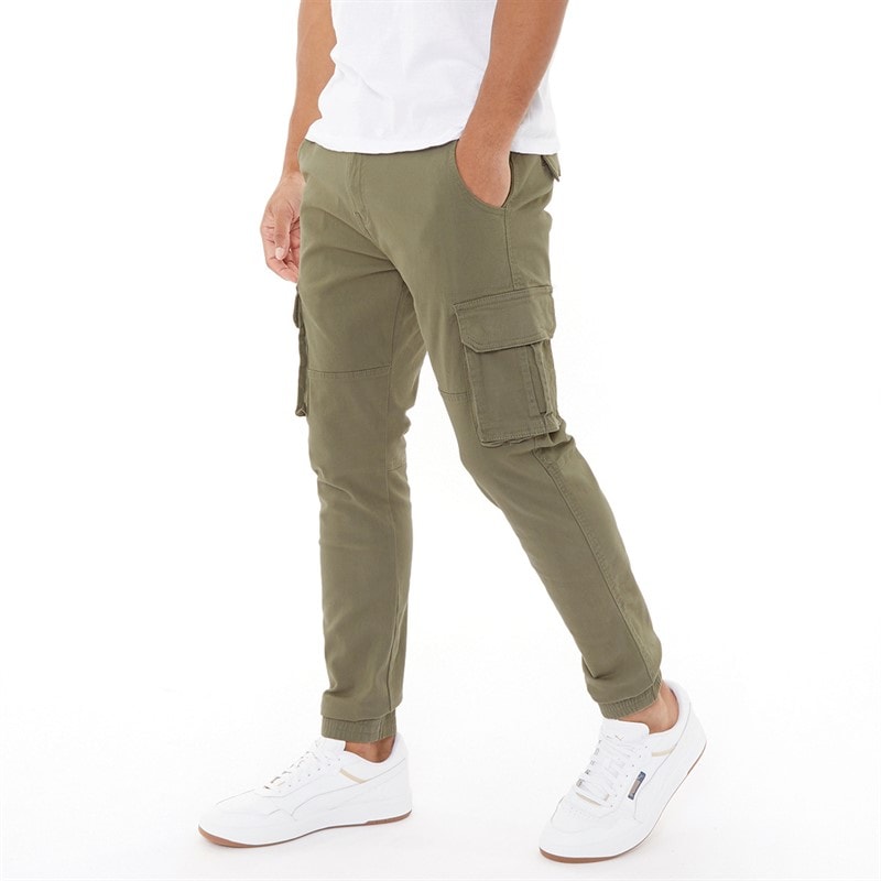 Crosshatch Herre Frenton Cargobukser Khaki