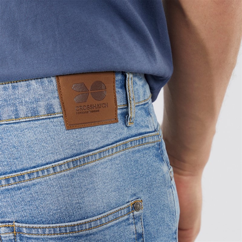 Crosshatch Herre Bandol Jeans med lige pasform Lys vask - Billede 3