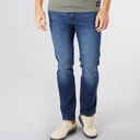 Crosshatch Herre Bandol Straight Fit Jeans Mørk Vask