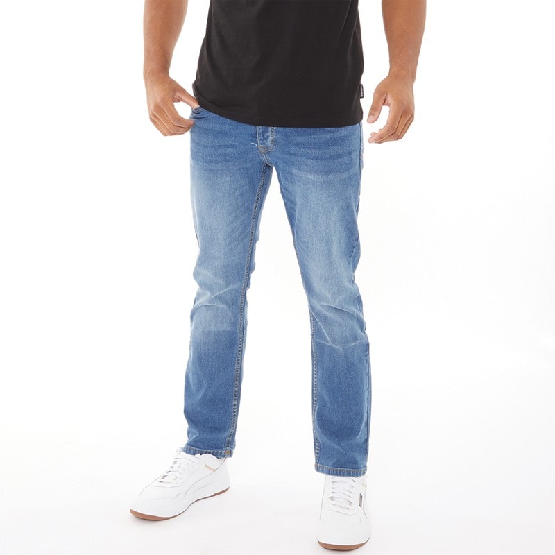 Crosshatch Mænd Winsbury Bootcut Jeans Stenvasket