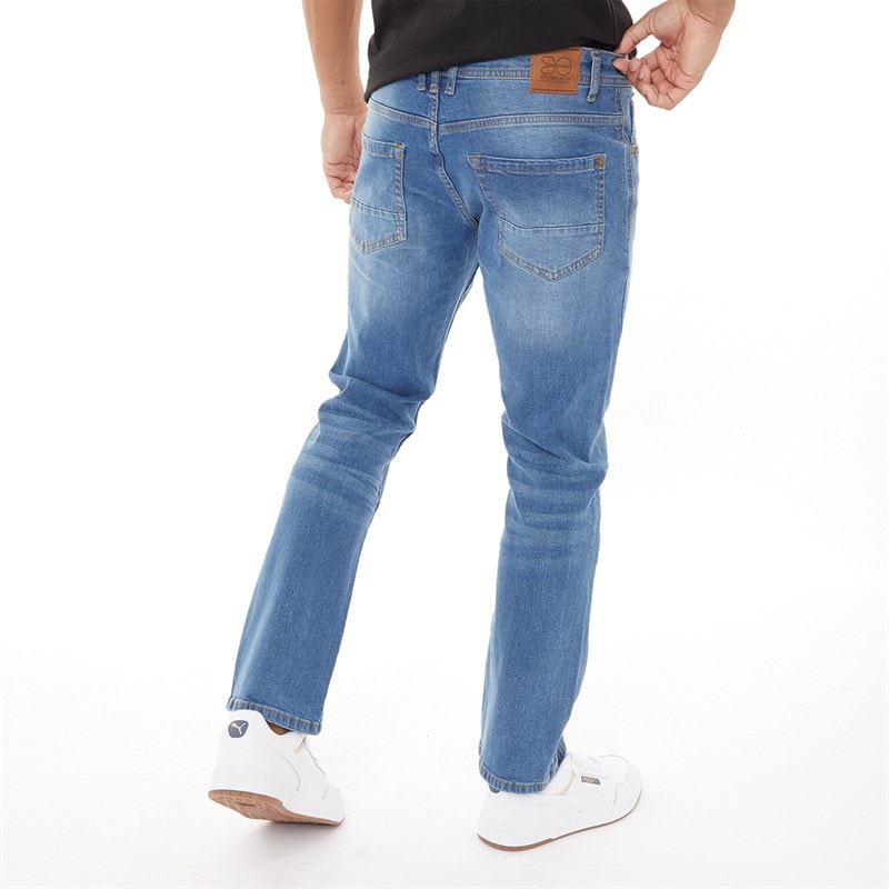 Crosshatch Mænd Winsbury Bootcut Jeans Stenvasket - Billede 2
