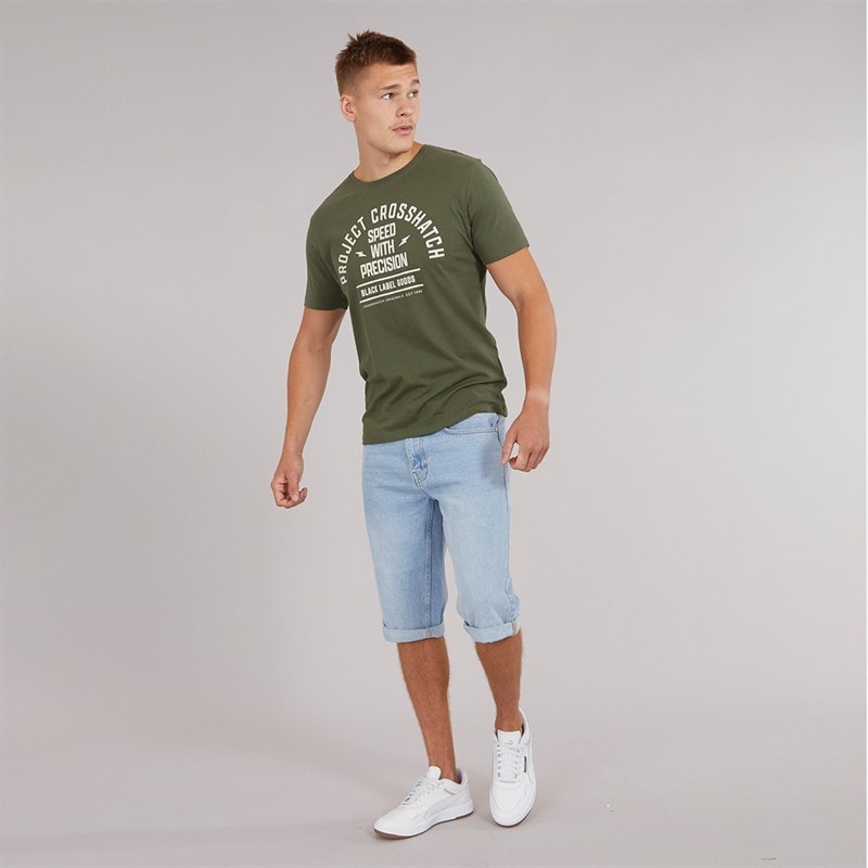 Crosshatch Herre Motohub T-shirts 5-pak Oliven/Off White/Burgunder/Sort/Marineblå - Billede 2