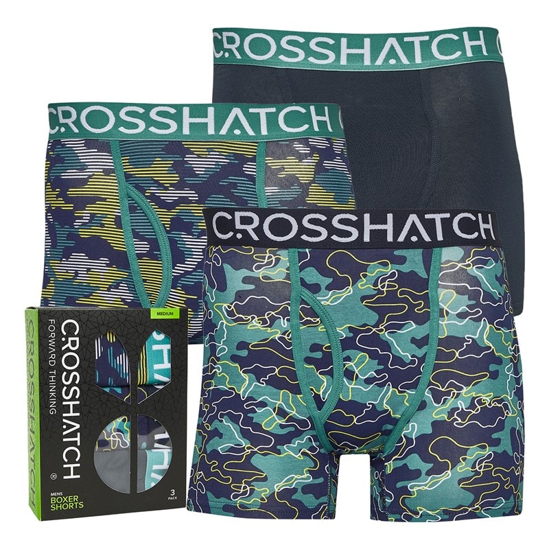 Crosshatch Herre Linamo Boxer shorts Flerfarvet
