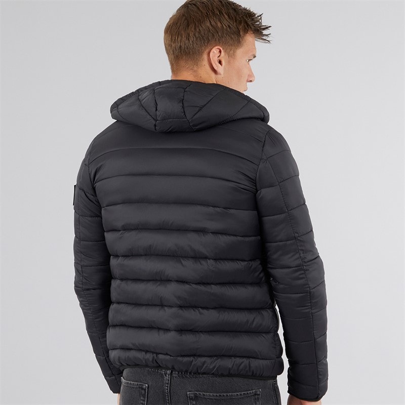 Crosshatch Herre Puff jakke med rynker Sort - Billede 2