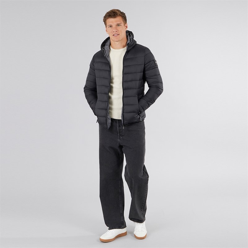 Crosshatch Herre Puff jakke med rynker Sort - Billede 4