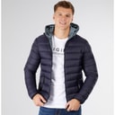 Crosshatch Herre Gattering Puffer Jakke Midnat