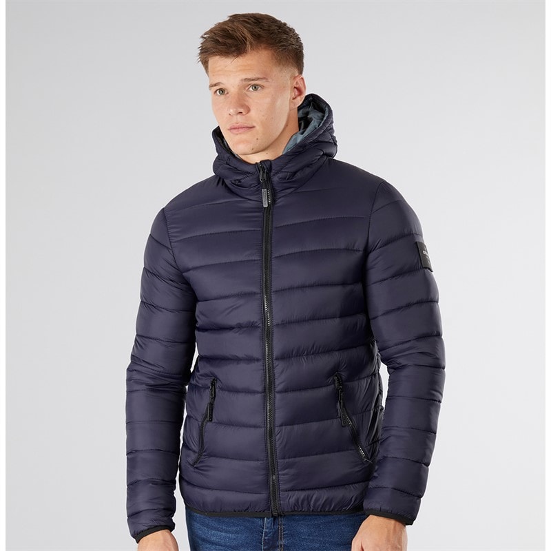 Crosshatch Herre Gattering Puffer Jakke Midnat - Billede 5