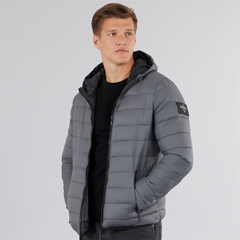 Crosshatch Herre Gattering Puffer Jakke Koksgrå - Billede 1