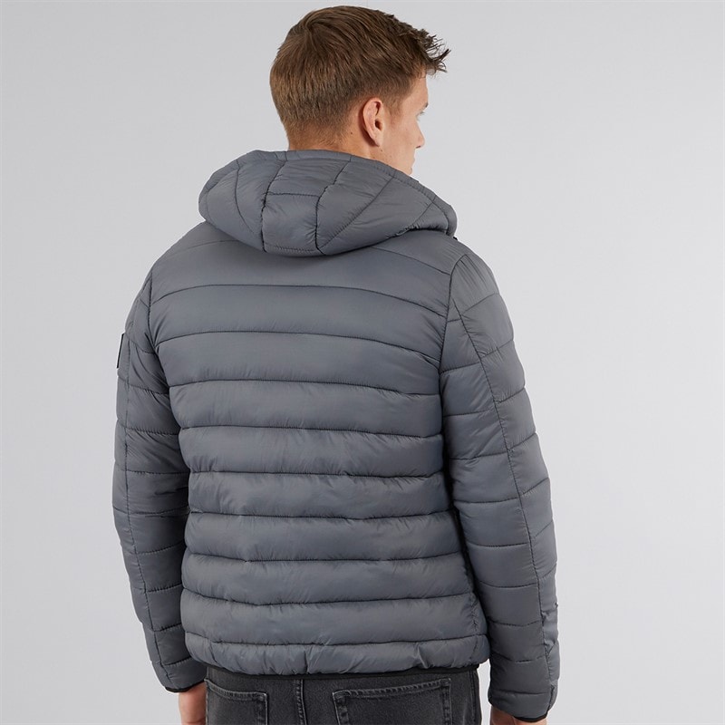 Crosshatch Herre Gattering Puffer Jakke Koksgrå - Billede 2